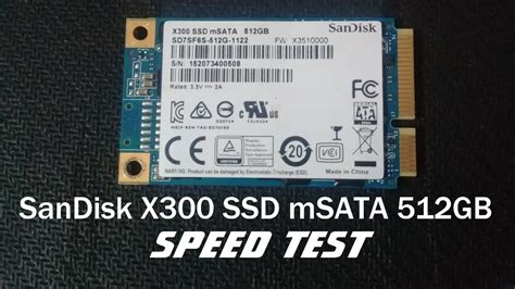 Sandisk Ssd Msata X Speed Test Youtube