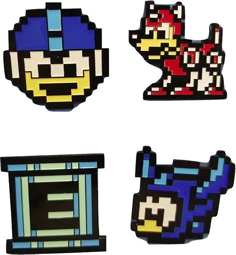 Loot Crate Mega Man 8 Bit Pin Set Of 4 Blue Small