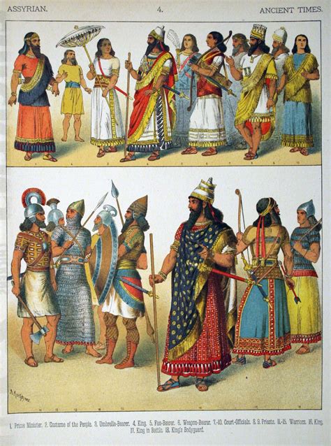 Description Ancient Times Assyrian Costumes Of All Nations