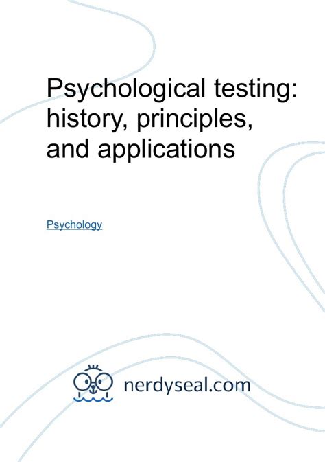 Psychological Testing History Principles And Applications 295