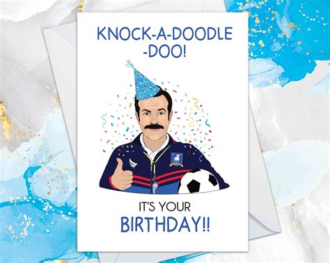 Ted Lasso Card Ted Lasso Birthday Card For Him Funny Etsy