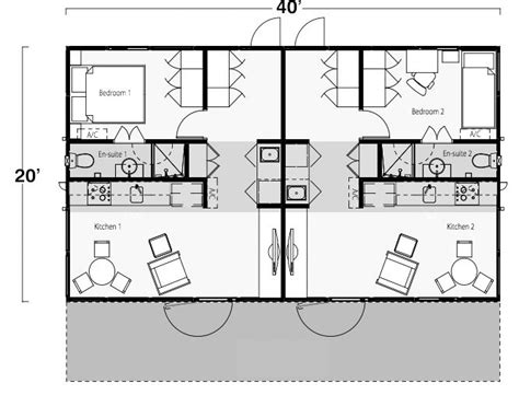 There are as many two bedroom floor plans as there are apartments and houses in the world. Two Bedroom, Two Bath Shipping Container Home Floor Plan ...