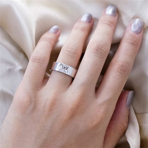 Pinky Promise Ring For Women Pinky Swear Band Silver 6mm Etsy