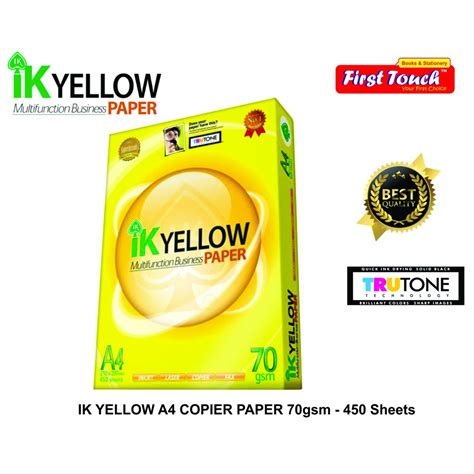 Trutone technology app 1st in the world who developed trutone. IK Yellow A4 Paper 70gsm (450'S) | Shopee Malaysia