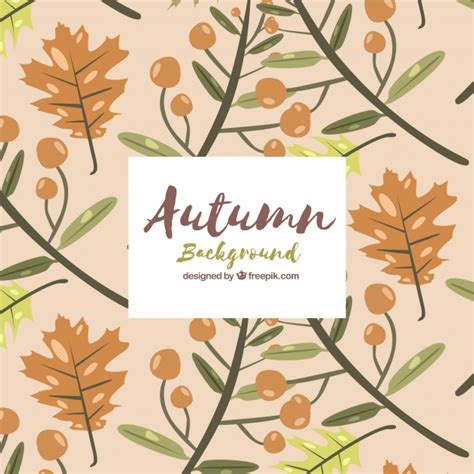 Elegant Autumn Background With Leaves And Branches Free