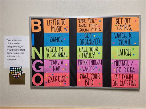 Self Care Bulletin Board Ideas