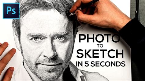 Turn it into a design. How to Turn a Photo into Pencil Drawing Sketch Effect in ...