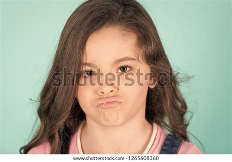 Beautiful Girl Looking Sad Pouted Lips库存照片1265608360 Shutterstock