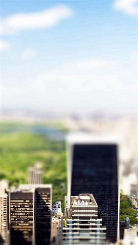 New York Central Park Tilt Shift Iphone Wallpapers Free Download