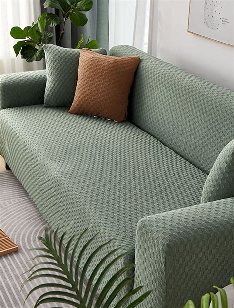 Stretch Sofa Cover Slipcover Jacquard Elastic Sectional Couch Armchair Loveseat 4 Or 3 Seater L