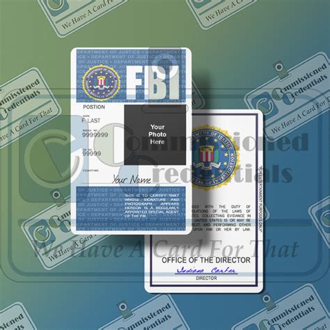 Custom Fbi Id Hannibal Commissioned Credentials