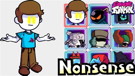 how to draw nonsense from friday night funkin vs nonsense mod youtube