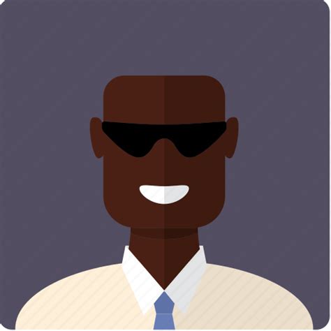 African Avatar Bald Face Male Man Tie Icon