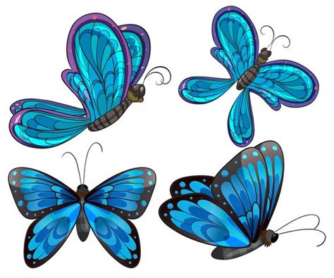 Four Butterflies 417243 Vector Art At Vecteezy