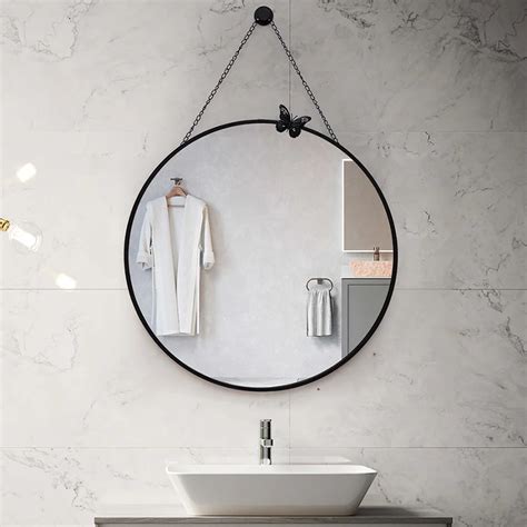 Nordic Bathroom Mirror Wall Hanging Bathroom Mirror Makeup Mirror Toilet Toilet Decorative