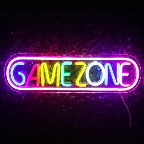 Colorful Game Zone Neon Sign Gaming Led Neon Light Signs For Wall Decor