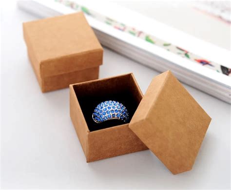 Custom Jewelry Box Wholesale Kraft Paper Carton Boxes Earrings Ring