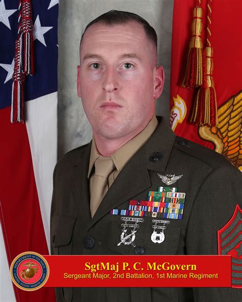 Sergeant Major Patrick C Mcgovern 1st Marine Division Biography