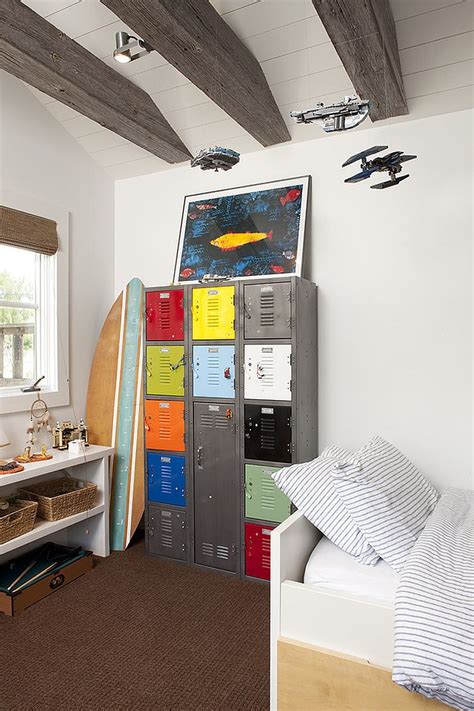 Lockers can also be utilized in laundry rooms and mudrooms or play areas to separately store kids clothes, sporting goods and toys. 30 Trendy Ways to Add Color to the Contemporary Kids' Bedroom