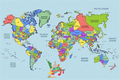 Fotos Mapa Mundial El Mapa Mundial De Viajes — Vector De Stock