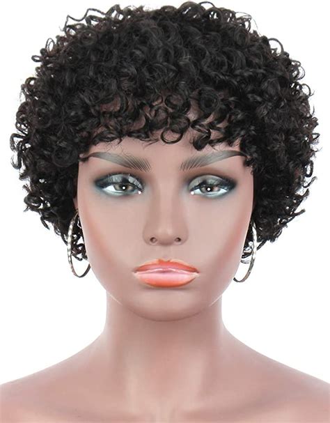 Beauart Short Afro Curly Human Hair Wigs For Black Women Curly Full Wig