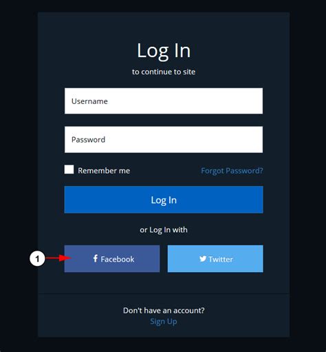 Login Using Your Facebook Account