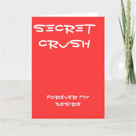 Secret Crush Greeting Card Zazzle