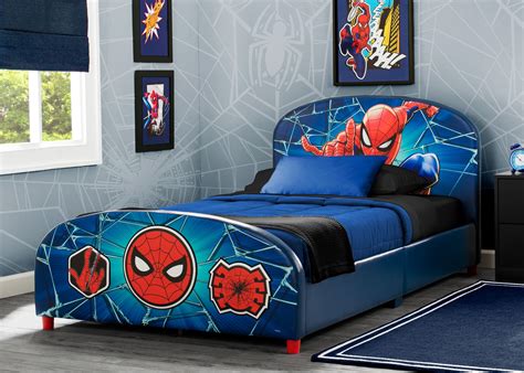 delta children marvel spider man upholstered twin bed ashley