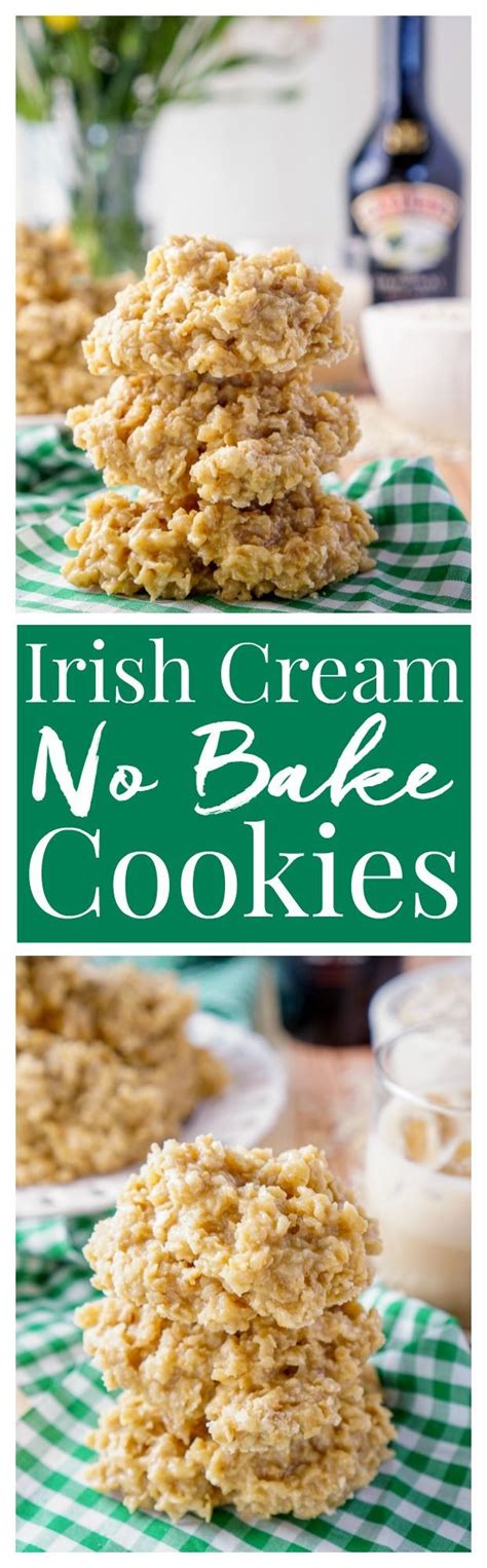 Drizzle sugar mixture over cooled cookies. Irish Cream No Bake Cookies | Classic cookies recipes, Baking recipes cookies, No bake cookies