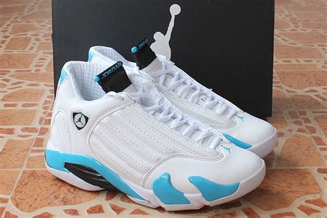 New Nike Air Jordan 14 Retro White Baby Blue Shoes Naj748 26000