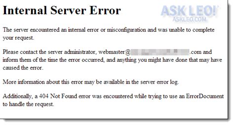 Whats An Internal Server Error And How Do I Fix It Ask Leo