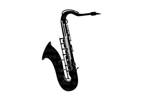 Saxophone Svg Files Tenor Saxophone Jazz Svg Clipart Etsy Saxophone