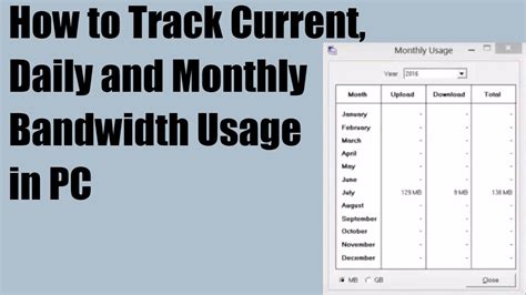 How To Track Bandwidth Usage In Pc Youtube