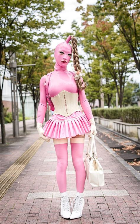 Pink Rubber Latex Clothing With Randoseru In Public Flickr