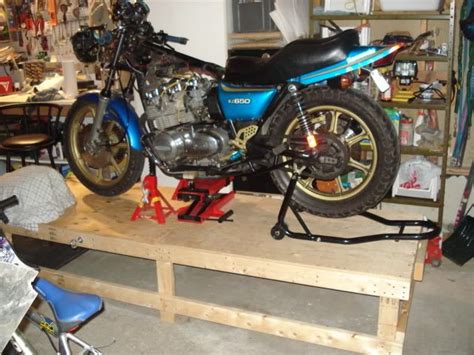 Wood Motorcycle Lift Diy Home Made Wooden Motorcycle Lift Stand Table