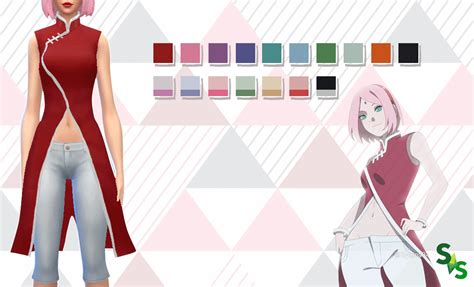 Uchiha Sakura Outfit The Sims 4 Sims Service
