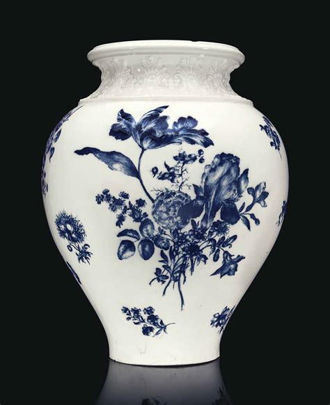 A Meissen Porcelain Large Blue And White Vase 1757 1760 Designed