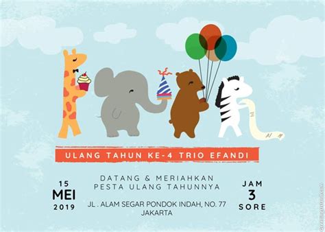 Pesta ulang tahun ide dekor. 25+ Contoh Undangan Ulang Tahun Anak Menarik dan Lucu ...