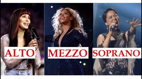 Contralto Mezzo And Soprano Low And High Notes Youtube Music