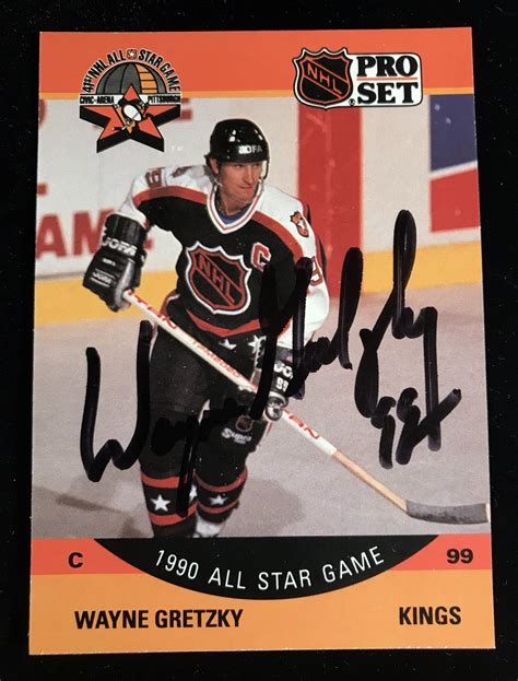 Wayne Gretzky Hand Signed Hockey Card Autographed 1990 Pro Set Etsy
