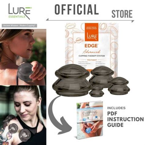 Lure Essentials Body Cupping Therapy Set Onyx 4 Cups Flex 856427007432 Ebay