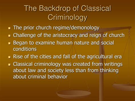 Ppt Classical And Neo Classical Criminology Powerpoint Presentation