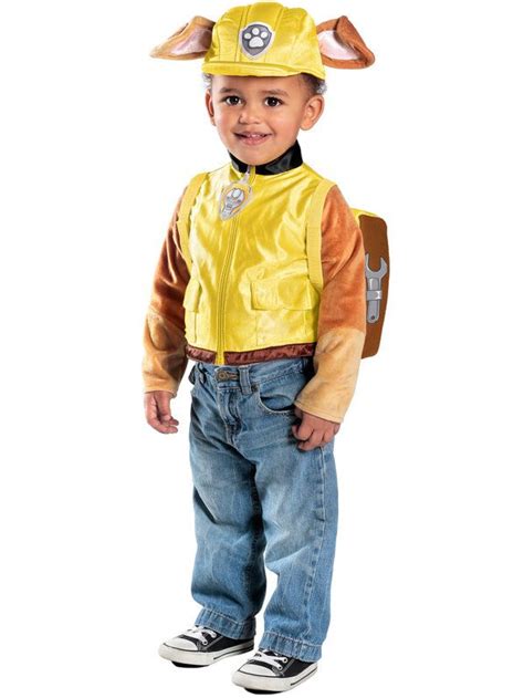 Halloween Paw Patrol Toddler Boys Deluxe Rubble Costume Paw Patrol