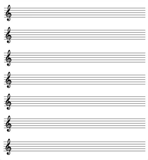Printable Treble Clef Staff Paper Get What You Need For Free