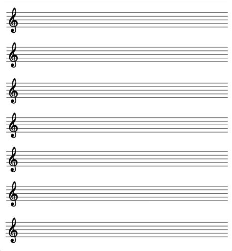 Free 6 Printable Staff Paper Samples In Pdf