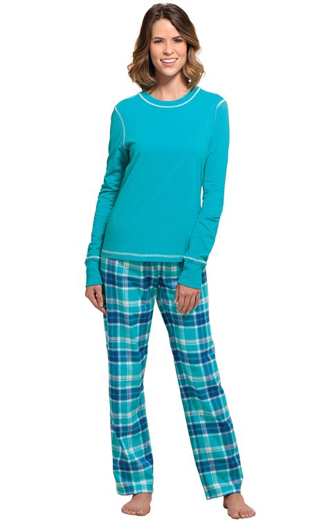 Wintergreen Plaid Jersey Top Flannel Pajamas In Flannel Pajamas For