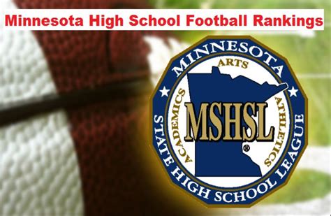 Minnesota High School Football Rankings Teams Top 25 Mshsl 2022 2023