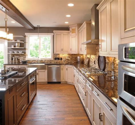 The current fashion in the kitchen is the cabinets consistently match the countertop in the kitchen. Blooming Copper Kitchen Countertops interior Designs with ...