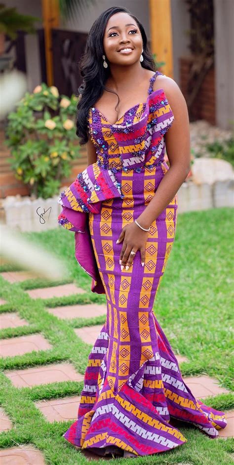 Beautiful Kente Wedding Gowns Kente Dress African Clothing Styles African Clothing