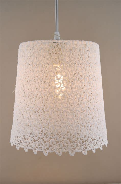 Crafts Lace Lampshade Vintage Lampshades Hanging Lamp Shade